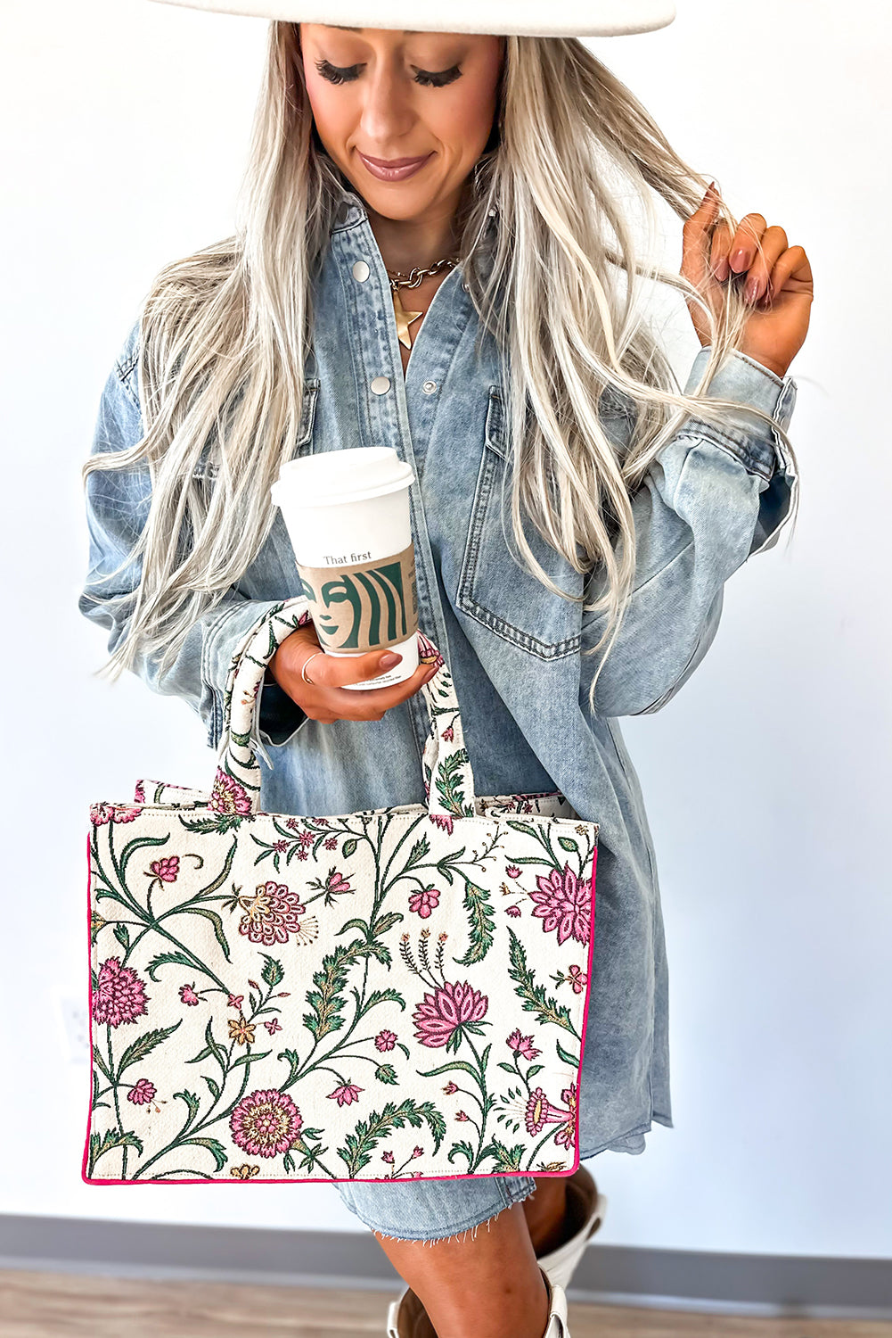 Beau Blue Chest Pocket Raw Hem Denim Loose Shirt Dress