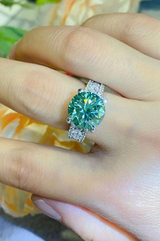 5 Carat Moissanite 4-Prong Wide Band Ring Carauana Store