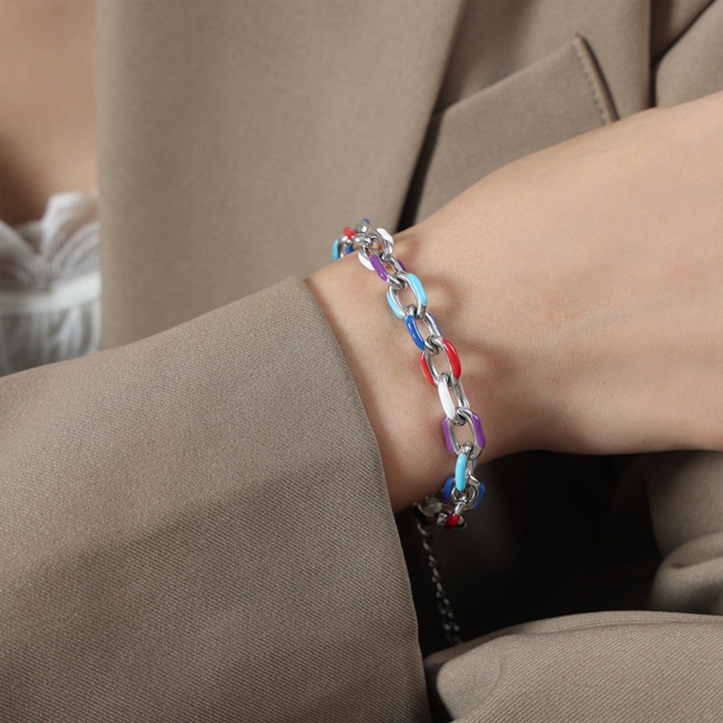 Titanium Steel Oil Drip Chain Bracelet Carauana Store