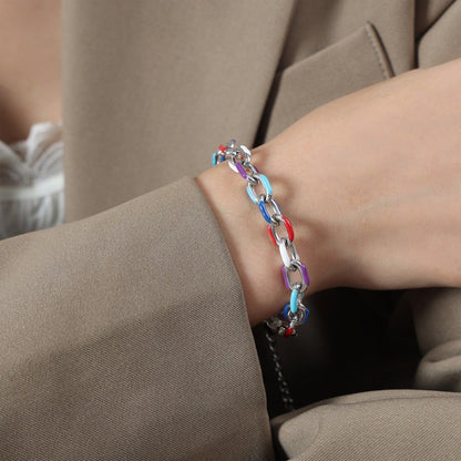 Titanium Steel Oil Drip Chain Bracelet Carauana Store