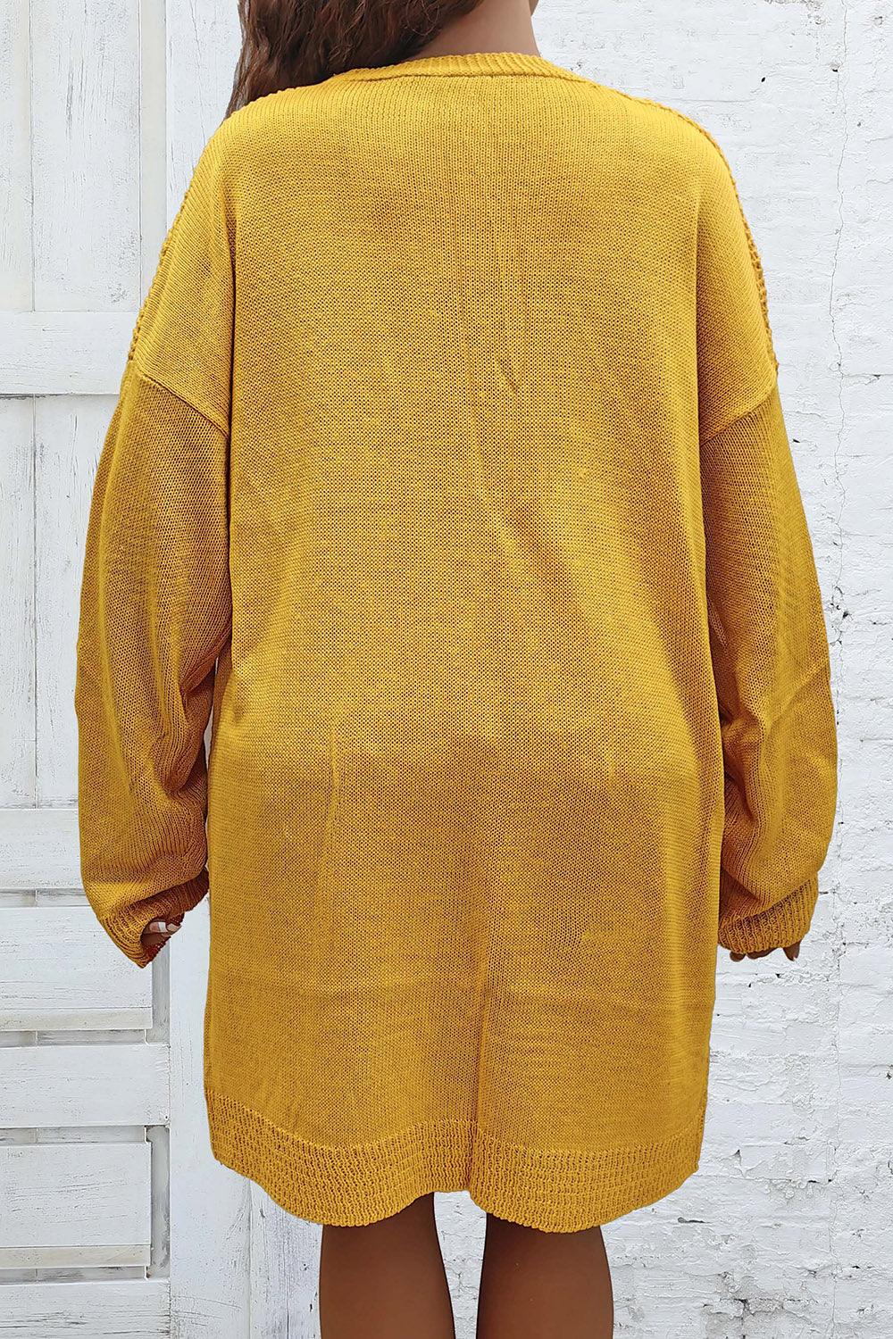 Plus Size Openwork Long Sleeve Open Front Cardigan Carauana Store