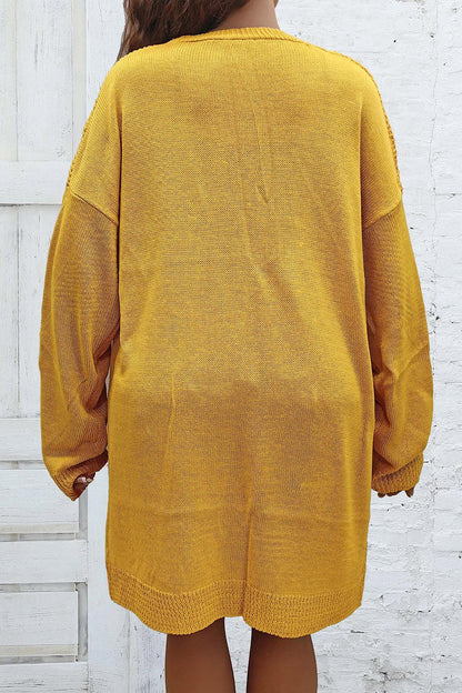 Plus Size Openwork Long Sleeve Open Front Cardigan Carauana Store