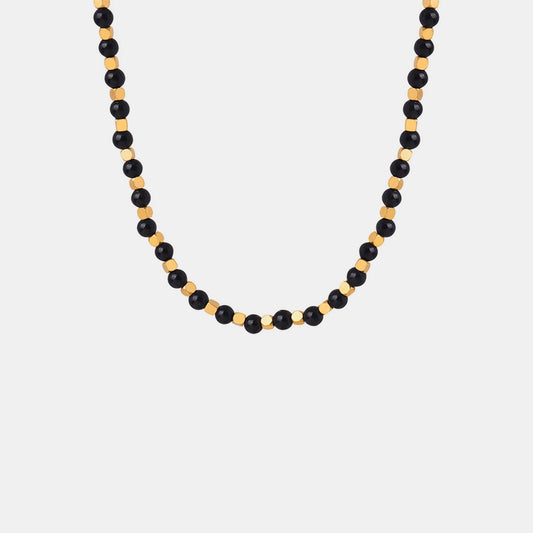 Agate Beaded Titanium Steel Necklace Carauana Store