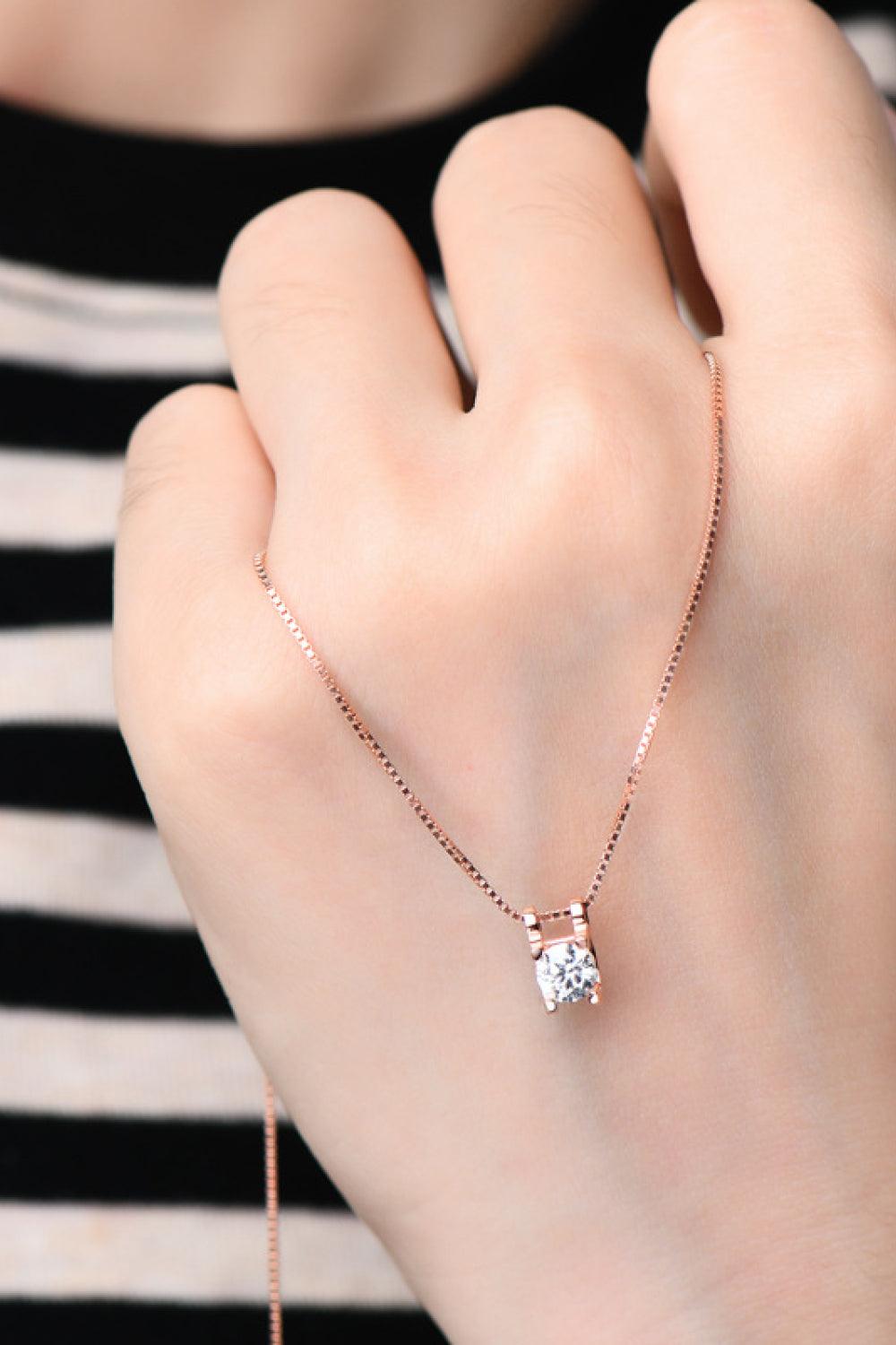 Moissanite 925 Sterling Silver Necklace Carauana Store