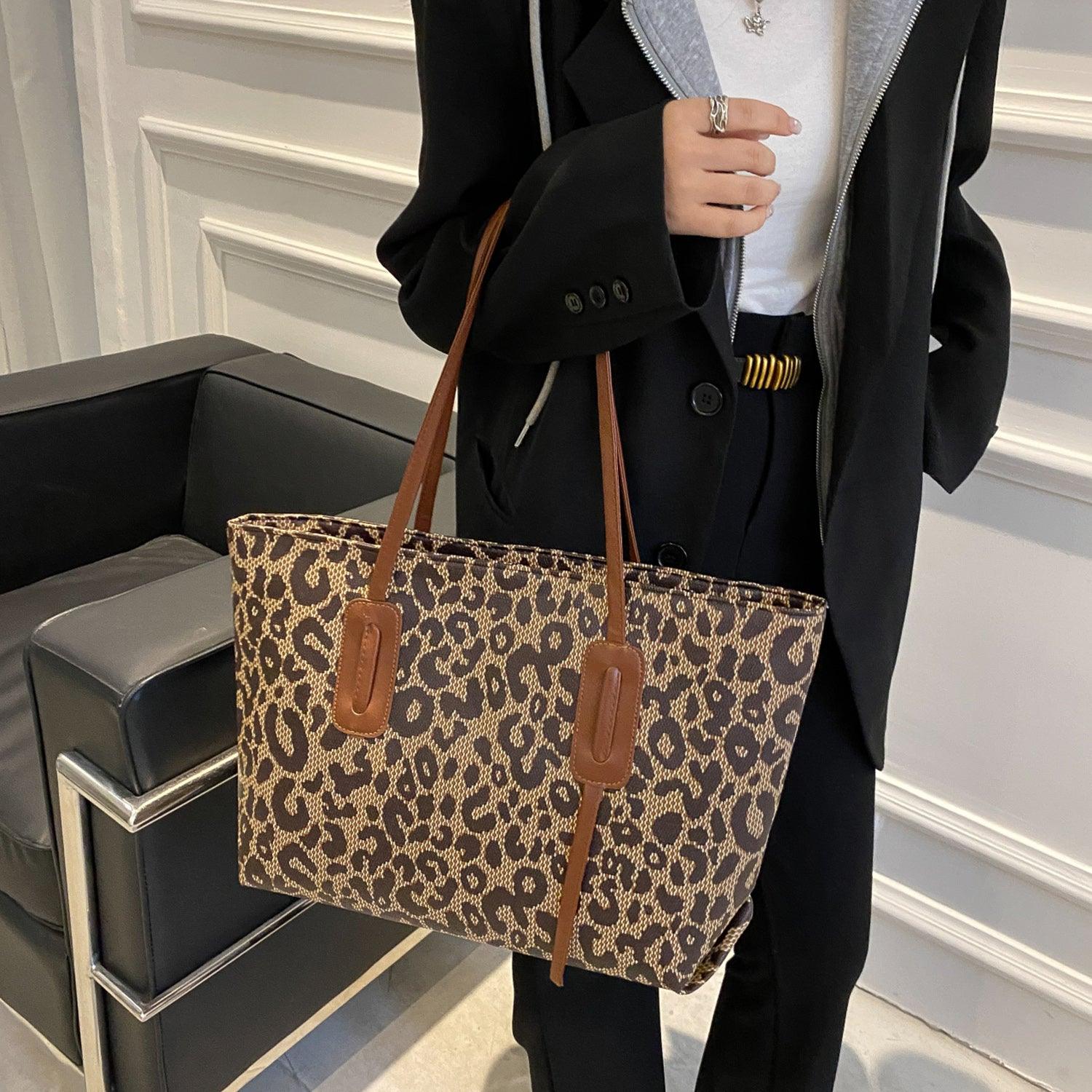 PU Leather Leopard Tote Bag Carauana Store