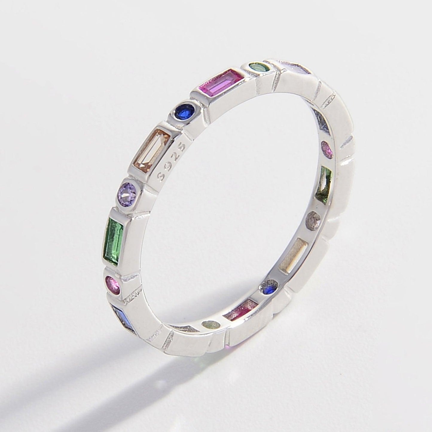 925 Sterling Silver Inlaid Zircon Ring Carauana Store