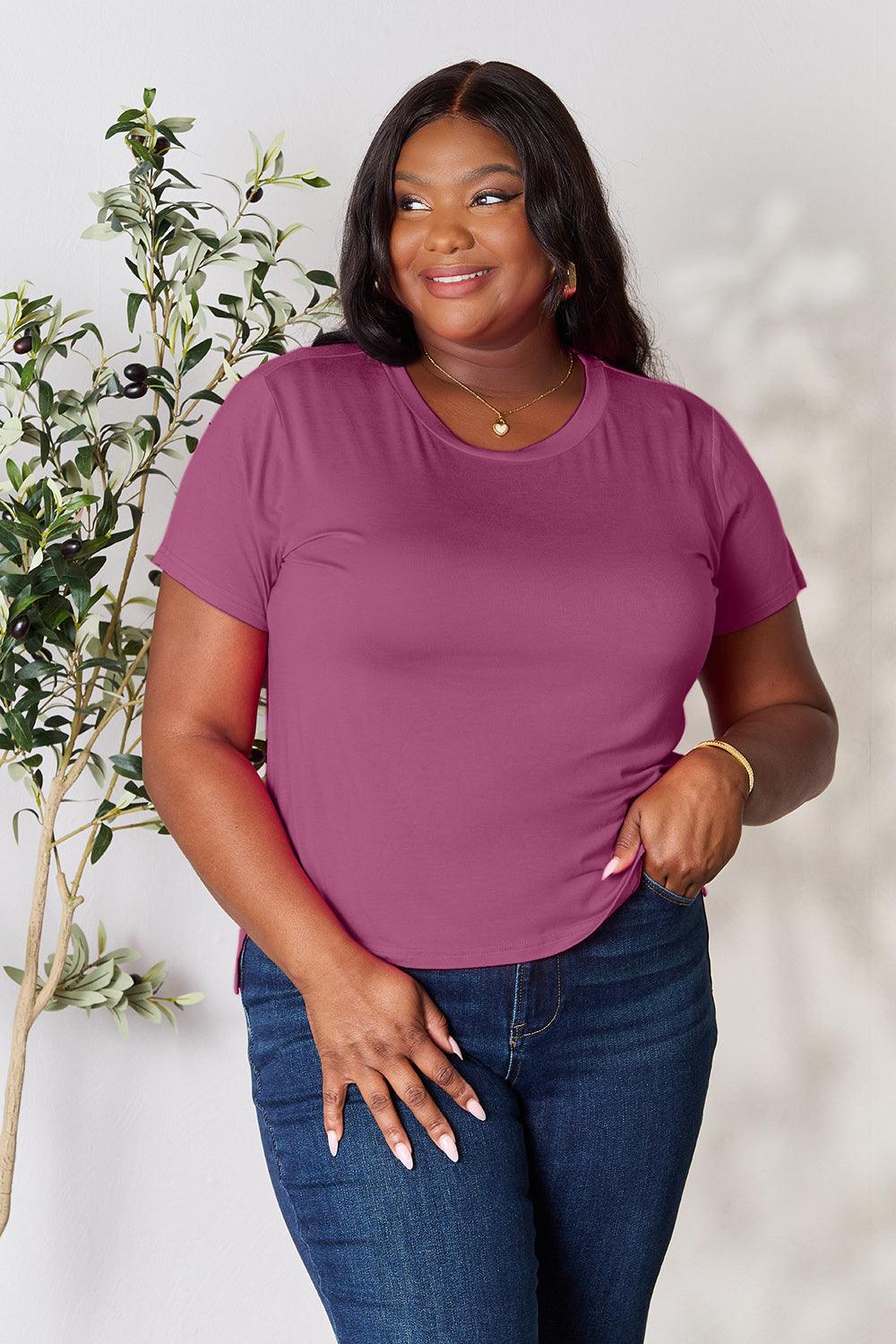 Basic Bae Full Size Round Neck Short Sleeve T-Shirt Carauana Store