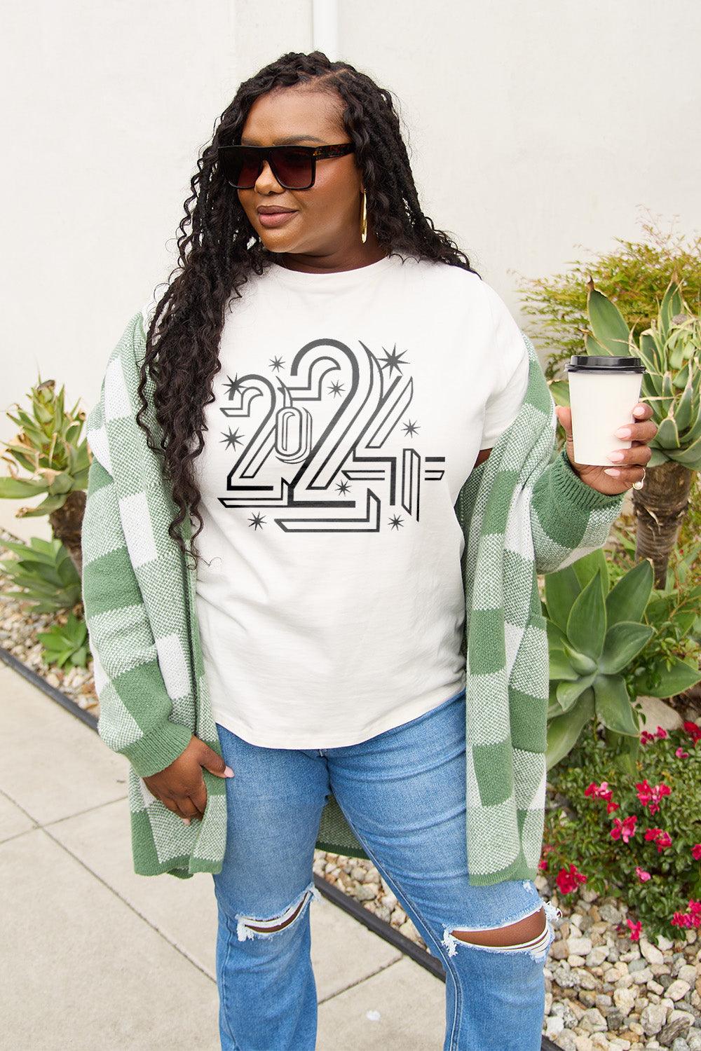 Simply Love Full Size 2024 Round Neck Short Sleeve T-Shirt Carauana Store
