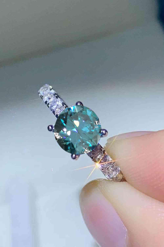 Future Style 1 Carat Moissanite Side Stone Ring Carauana Store
