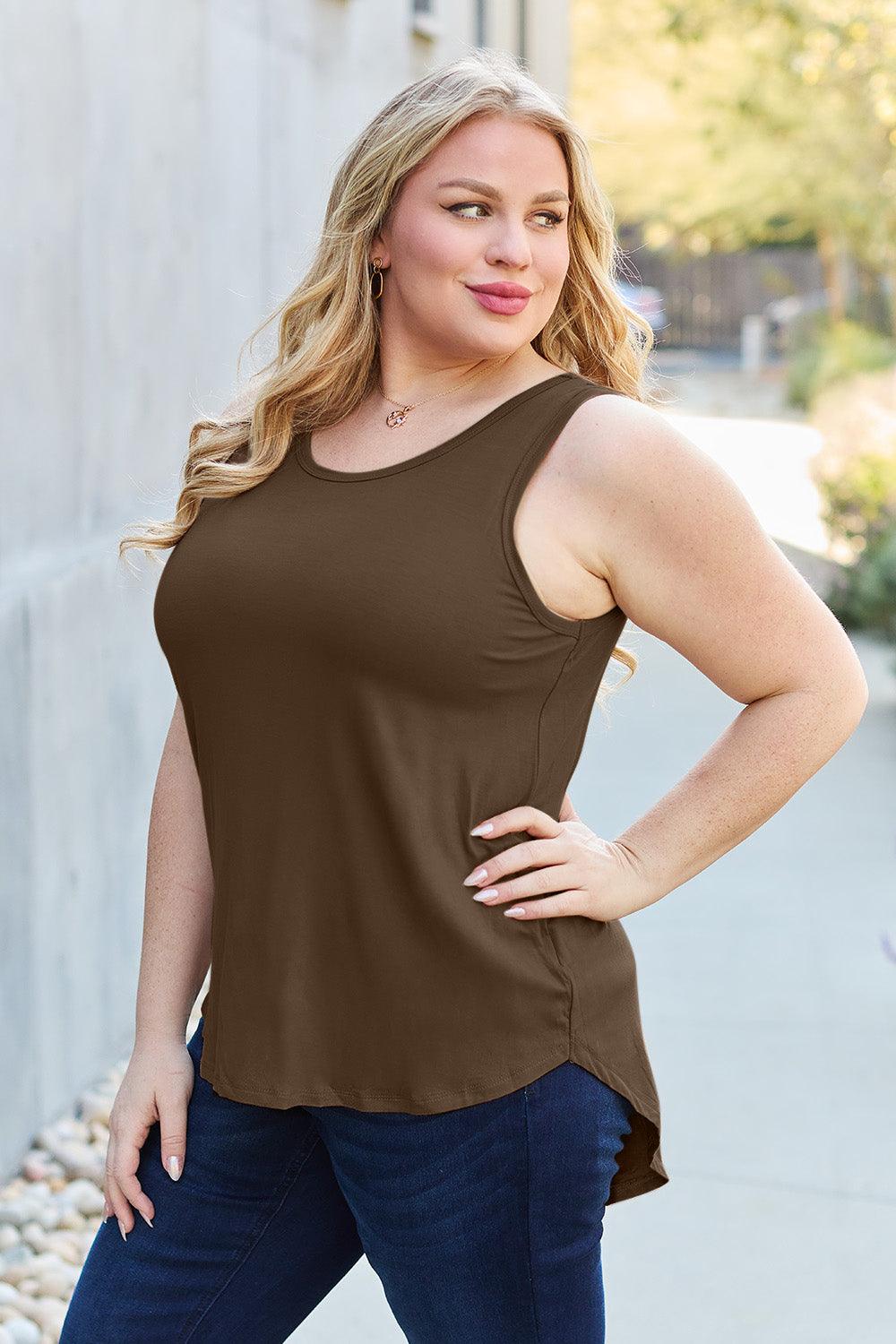 Basic Bae Full Size Round Neck Tank Carauana Store