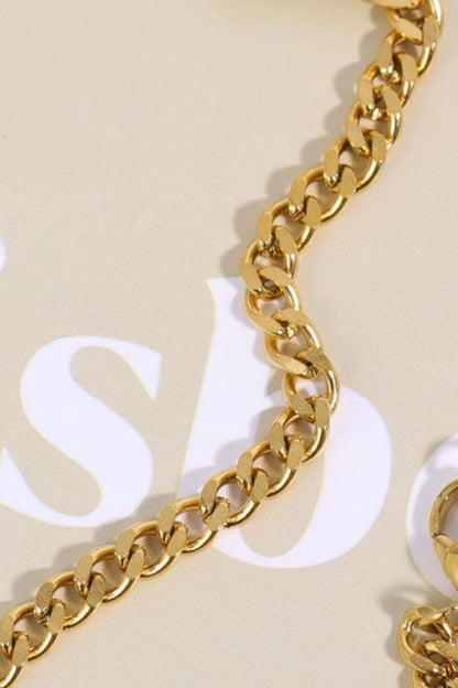 Inlaid Zircon Stainless Steel Necklace Carauana Store