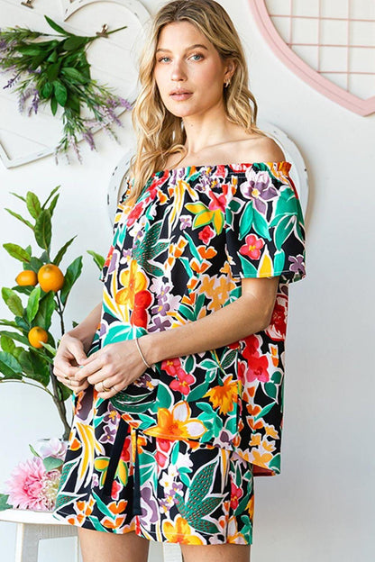 Cotton Bleu by Nu Label Floral Off-Shoulder Top Carauana Store