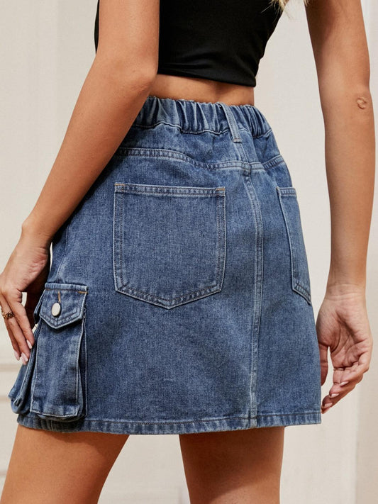 High Waist Denim Skirt Carauana Store