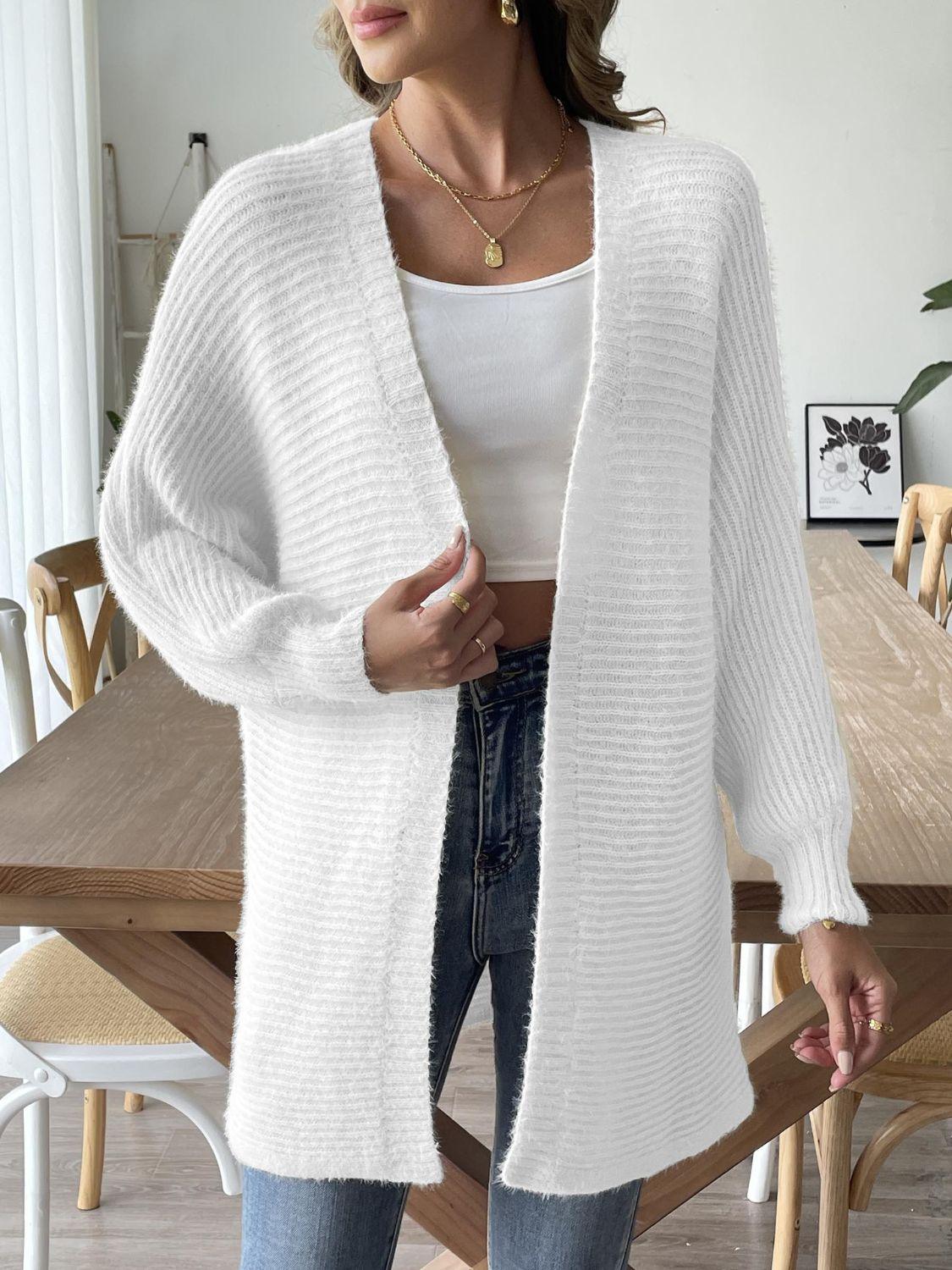 Open Front Long Sleeve Cardigan Carauana Store