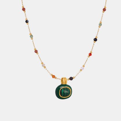 Titanium Steel Gold-plated Bead Necklace Carauana Store