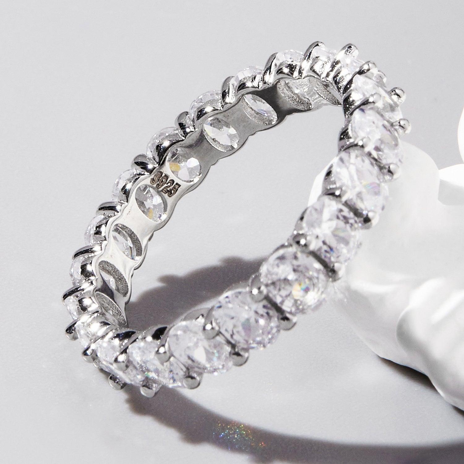 Inlaid Zircon 925 Sterling Silver Ring Carauana Store