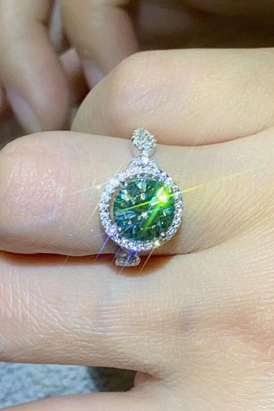 2 Carat Moissanite Emerald Green Ring Carauana Store