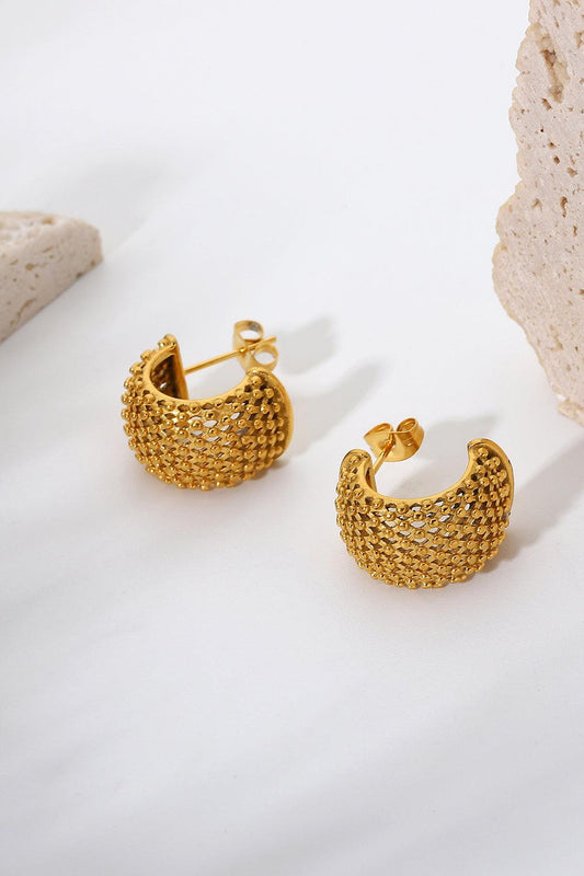 Mesh Half Hoop Earrings Carauana Store