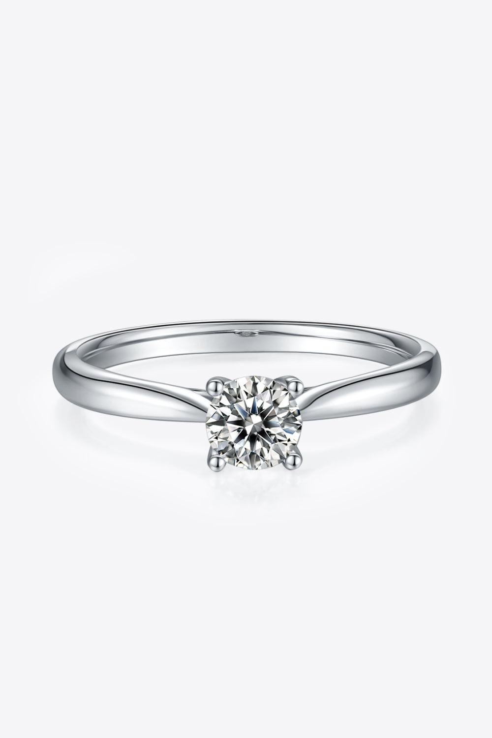 Moissanite 925 Sterling Silver Solitaire Ring Carauana Store