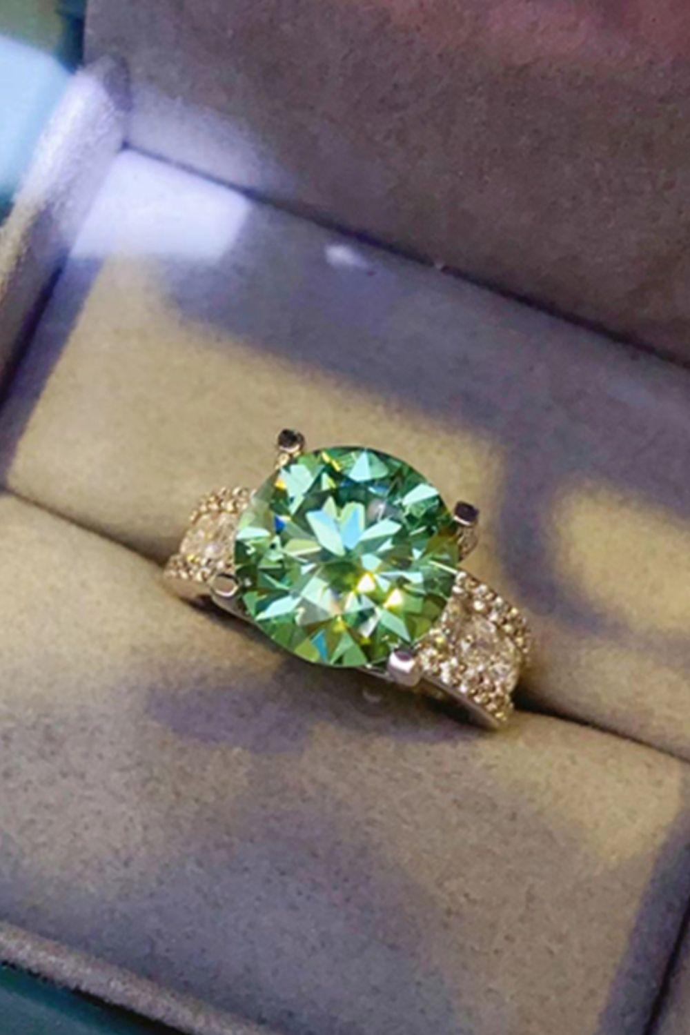 5 Carat Moissanite 4-Prong Wide Band Ring Carauana Store