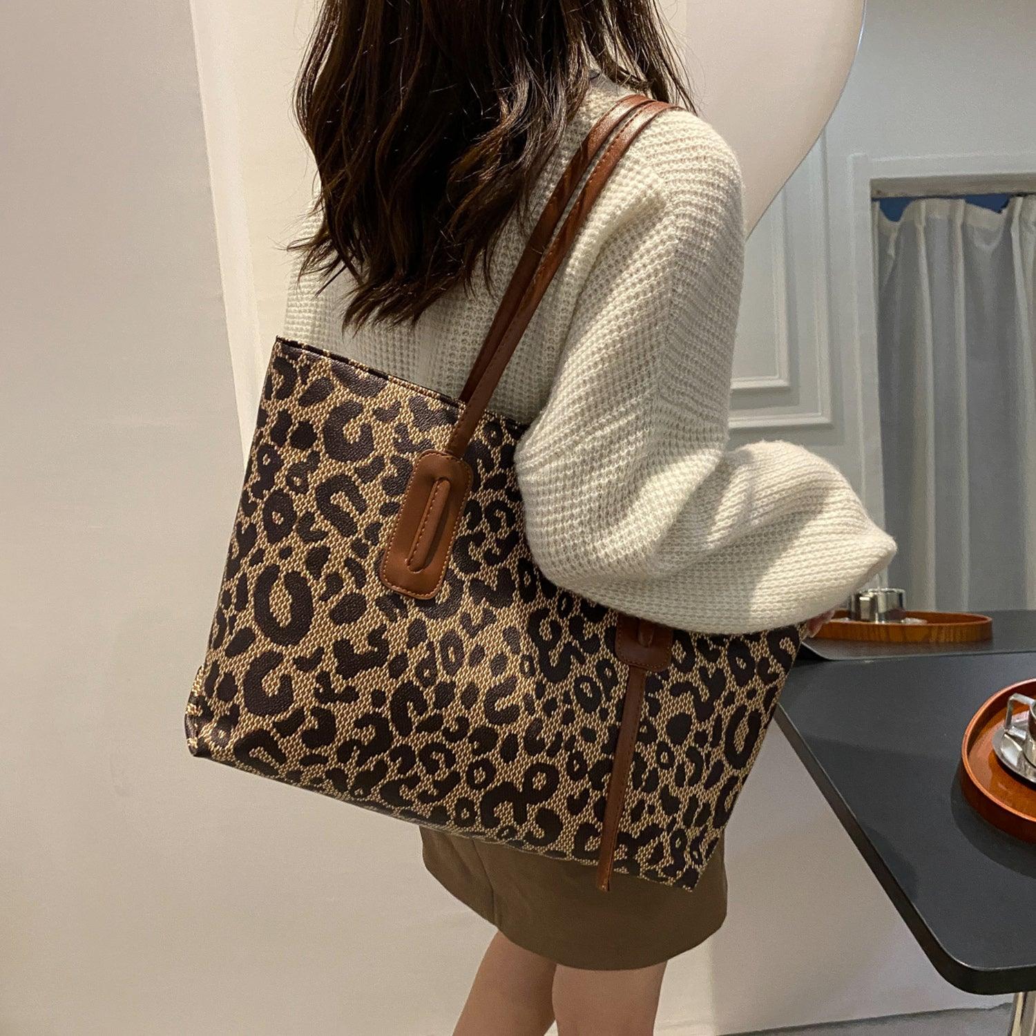 PU Leather Leopard Tote Bag Carauana Store