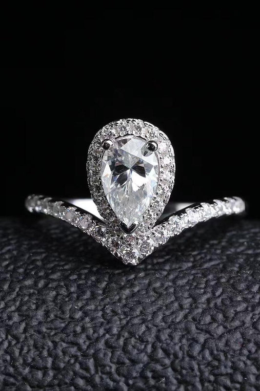 2 Carat Moissanite Teardrop Ring Carauana Store