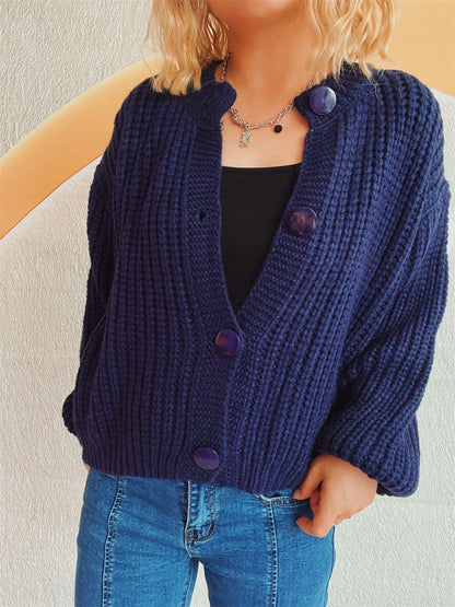 Button Up Long Sleeve Cardigan Carauana Store