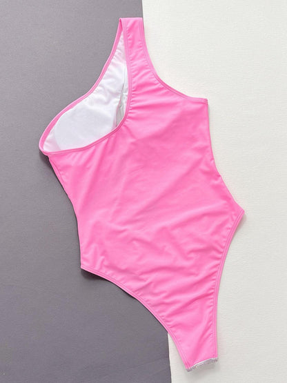 Contrast Panel One-Piece Swimsuit Carauana Store