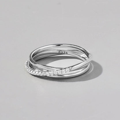 Inlaid Zircon 925 Sterling Silver Ring Carauana Store