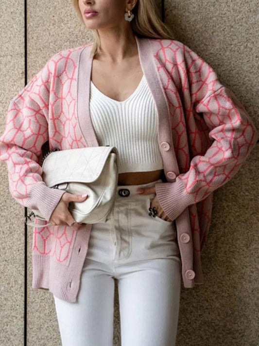 Button Up Long Sleeve Cardigan Carauana Store