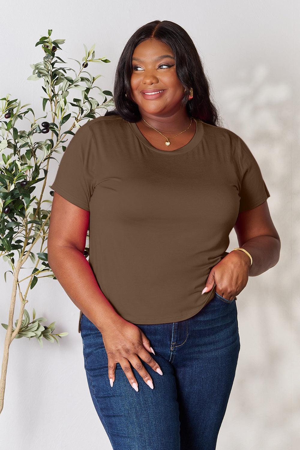 Basic Bae Full Size Round Neck Short Sleeve T-Shirt Carauana Store