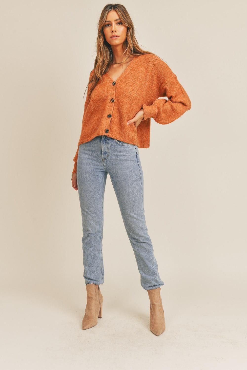 MABLE Long Sleeve Button Down Sweater Cardigan Carauana Store