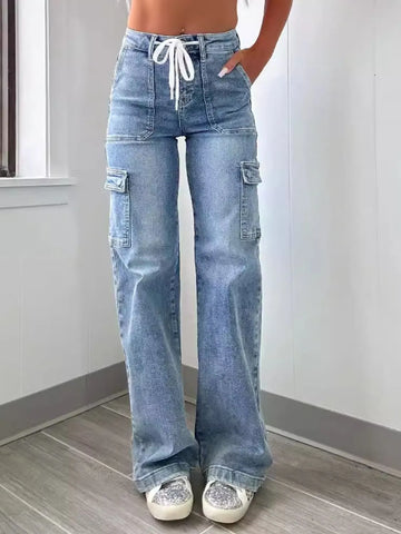 Washed Jeans with Pockets