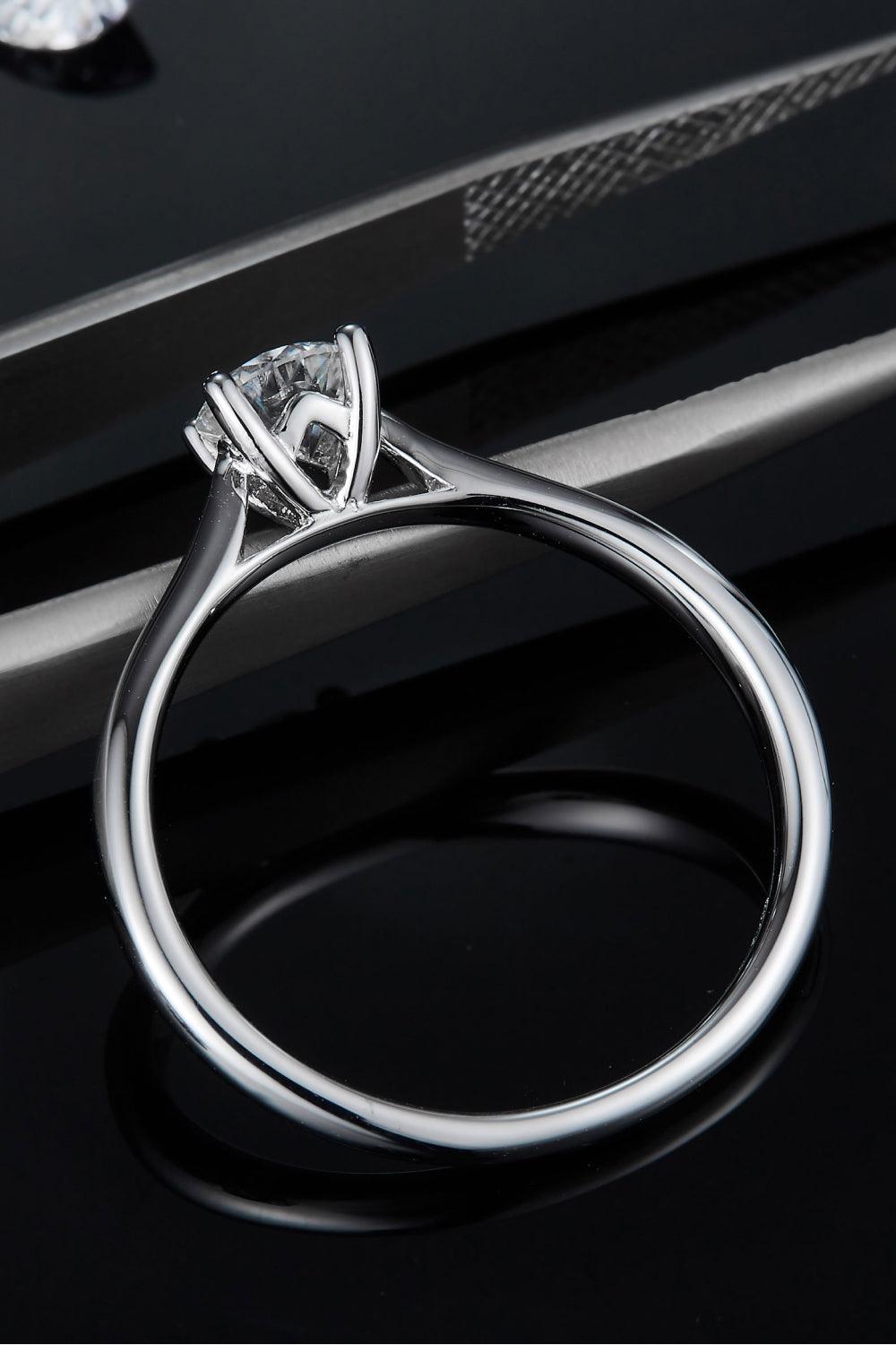 Moissanite 925 Sterling Silver Solitaire Ring Carauana Store