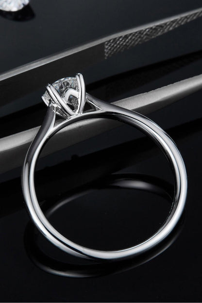 Moissanite 925 Sterling Silver Solitaire Ring Carauana Store