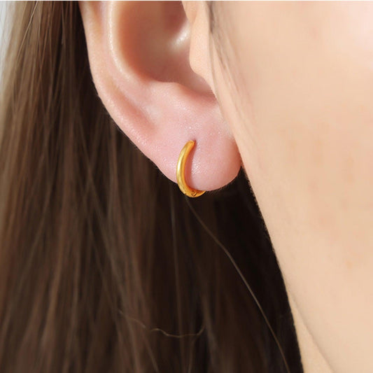 18K Gold-Plated Huggie Earrings Carauana Store