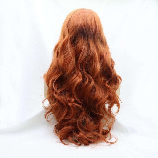 13*3" Lace Front Wigs Synthetic Long Wavy 24" 130% Density Carauana Store
