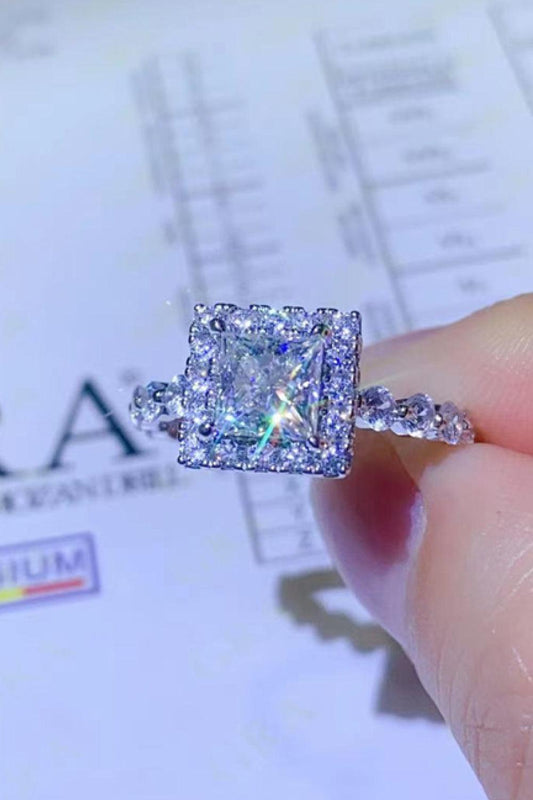 Adored 1 Carat Moissanite Square Ring Carauana Store