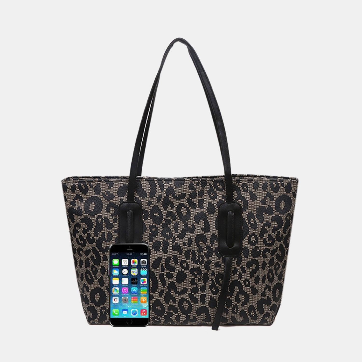 PU Leather Leopard Tote Bag Carauana Store