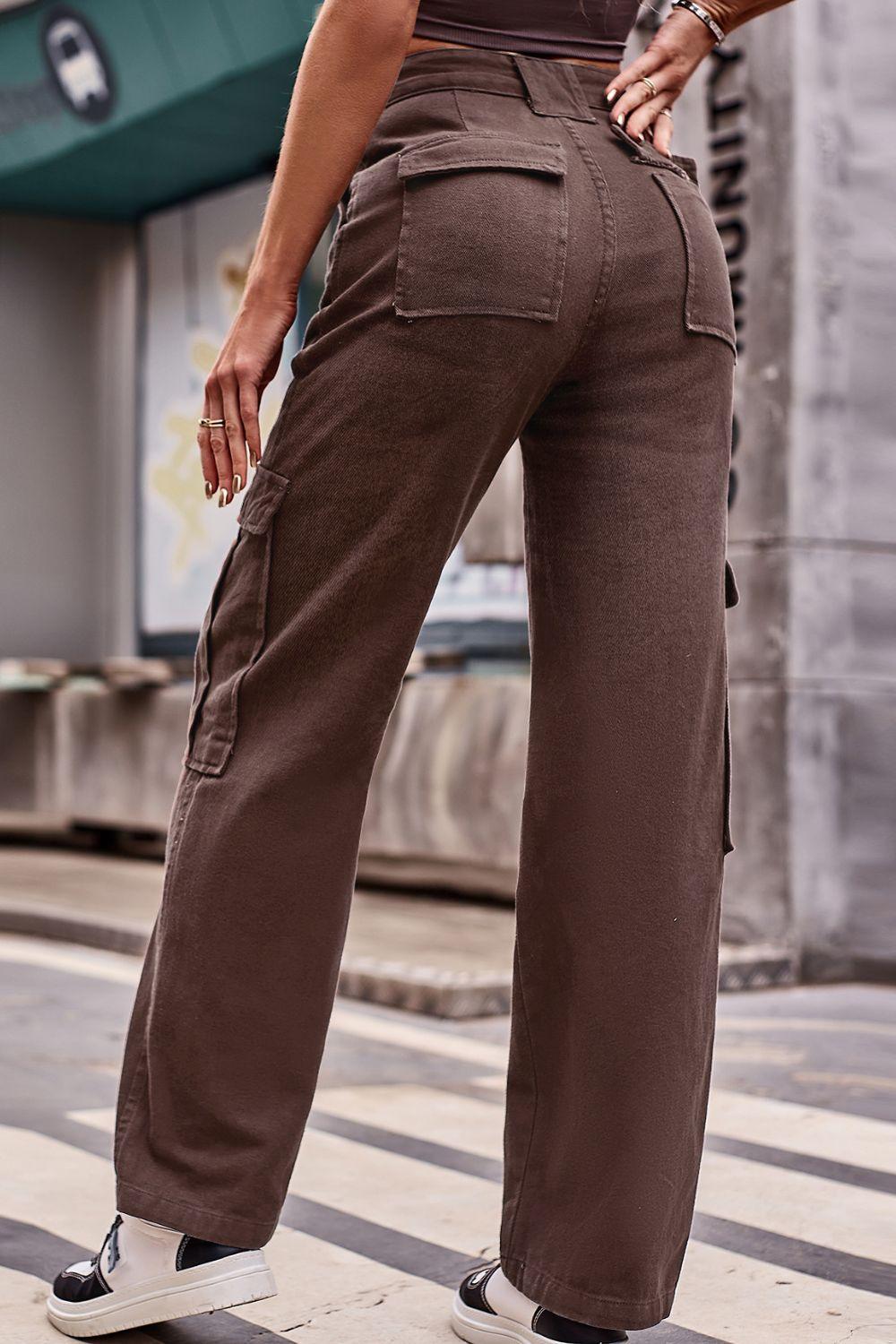 Buttoned High Waist Loose Fit Jeans Carauana Store