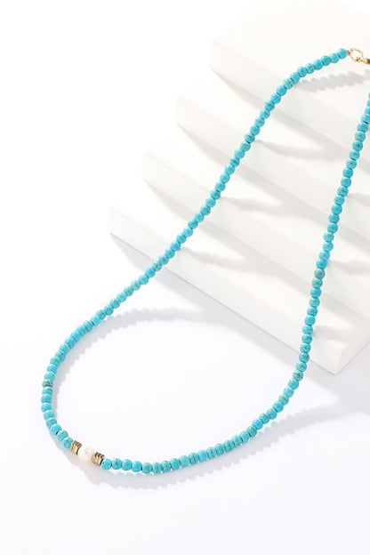 Turquoise & Pearl Necklace Carauana Store