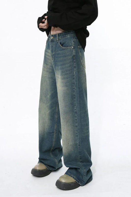 Men's Wide Leg Jeans with Pockets Carauana Store