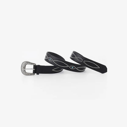 PU Leather Rhinestone Belt Carauana Store