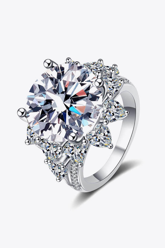 10 Carat Moissanite Flower-Shaped Ring Carauana Store