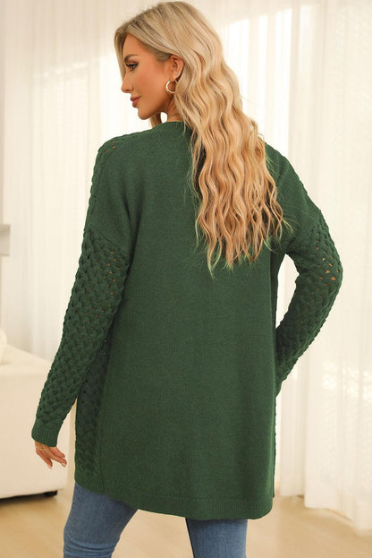 Open Front Dropped Shoulder Cardigan with Pockets Carauana Store