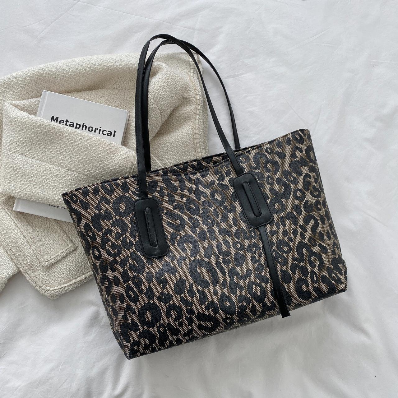 PU Leather Leopard Tote Bag Carauana Store