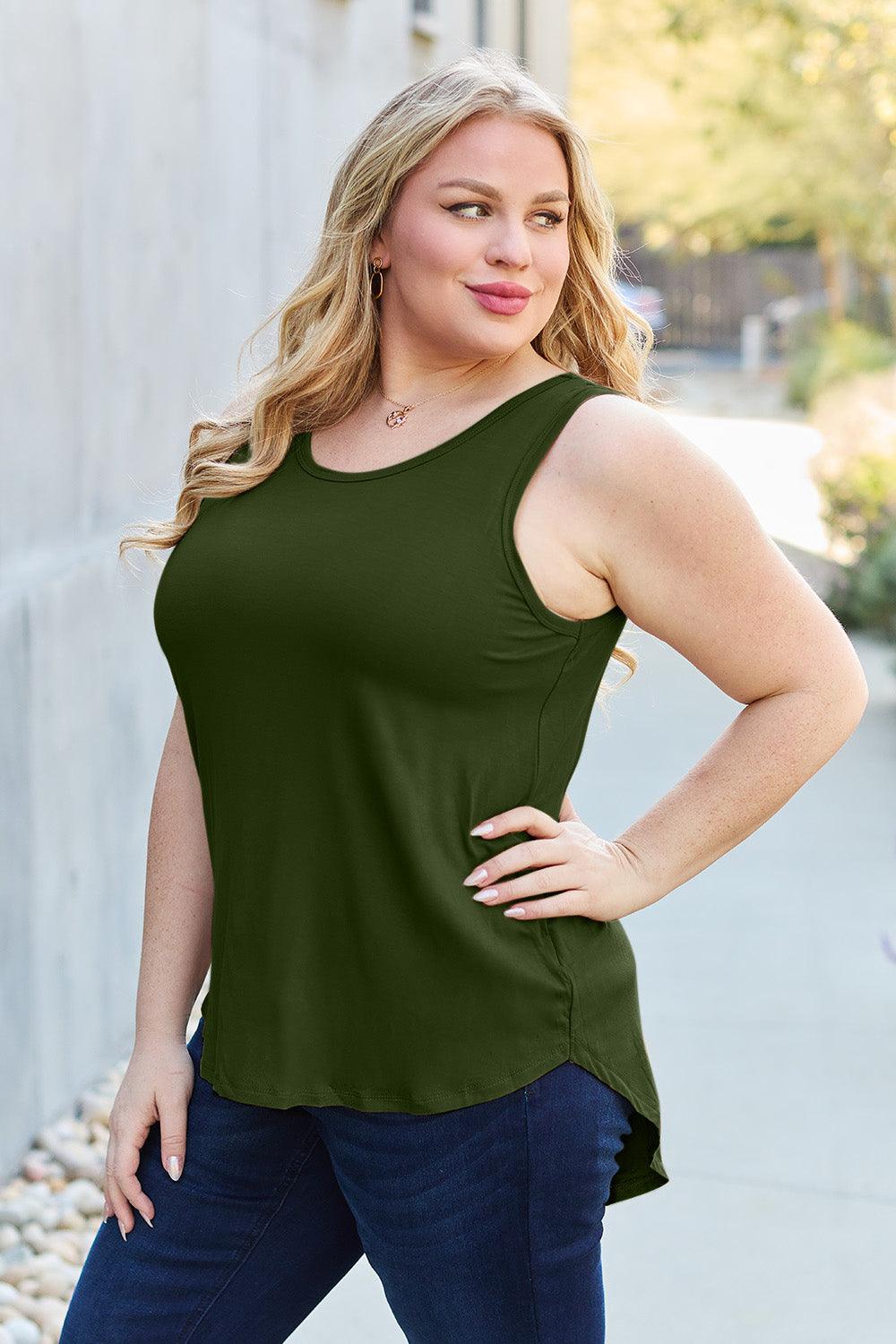 Basic Bae Full Size Round Neck Tank Carauana Store