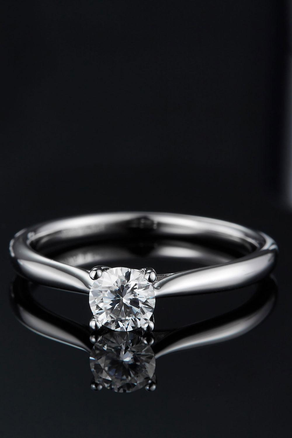 Moissanite 925 Sterling Silver Solitaire Ring Carauana Store