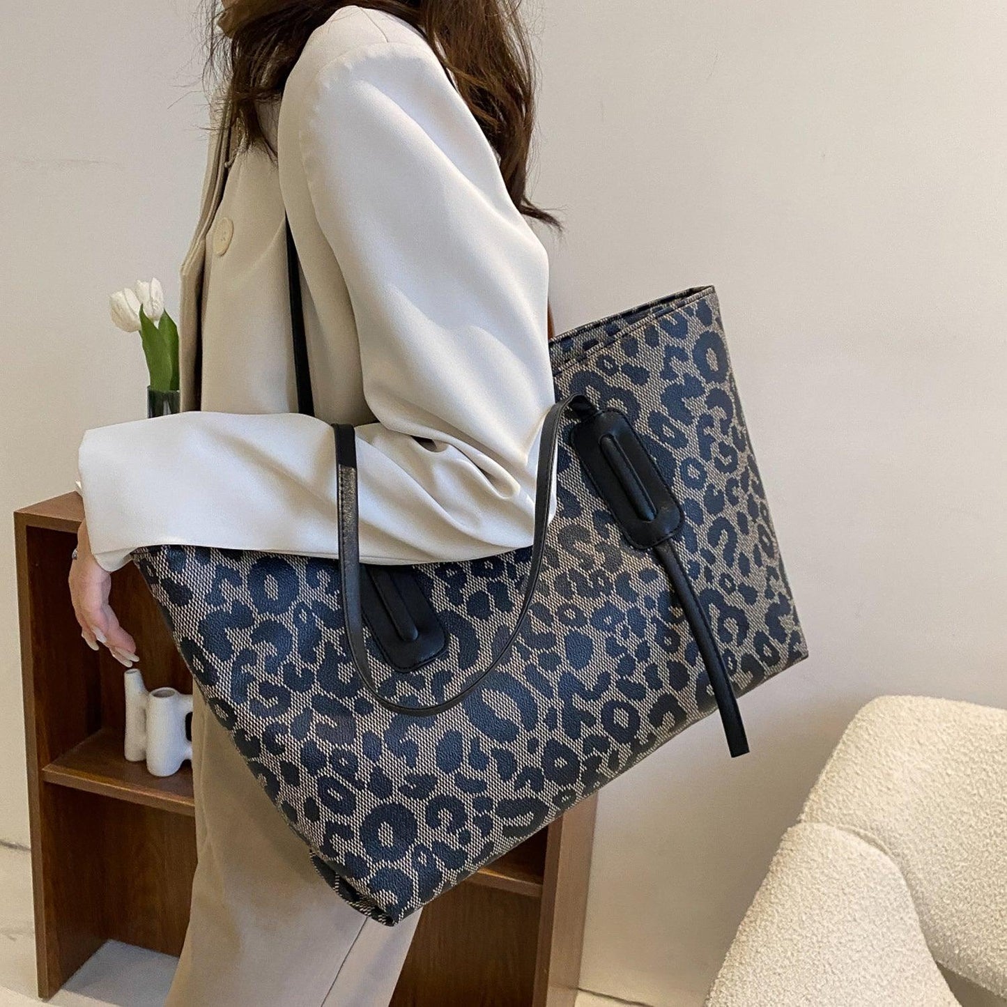 PU Leather Leopard Tote Bag Carauana Store