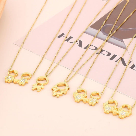 Pendant Rhinestone Stainless Steel Necklace Carauana Store